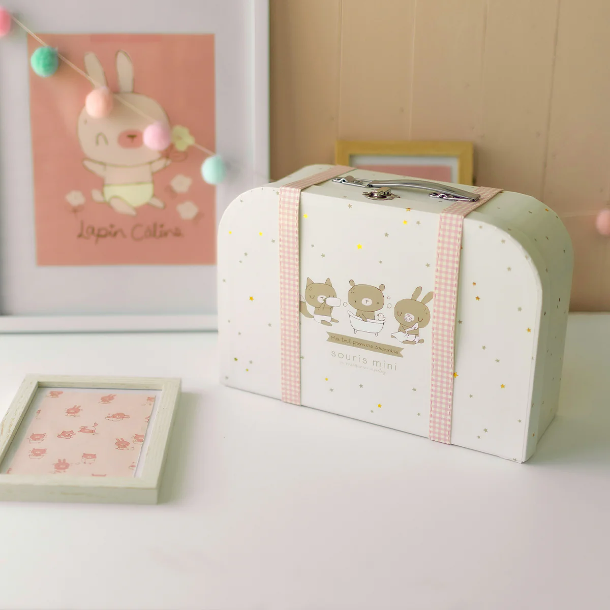 Coffret cadeau rose et crème « Le Premium » (14 pièces), naissance - Image 4
