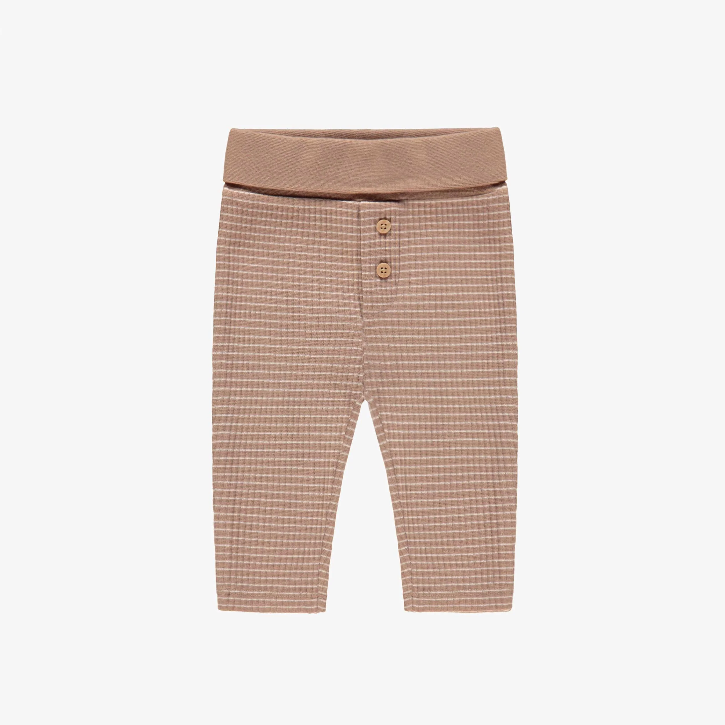 L’ensemble cache-couche, pantalon et bonnet beige, naissance - Image 5