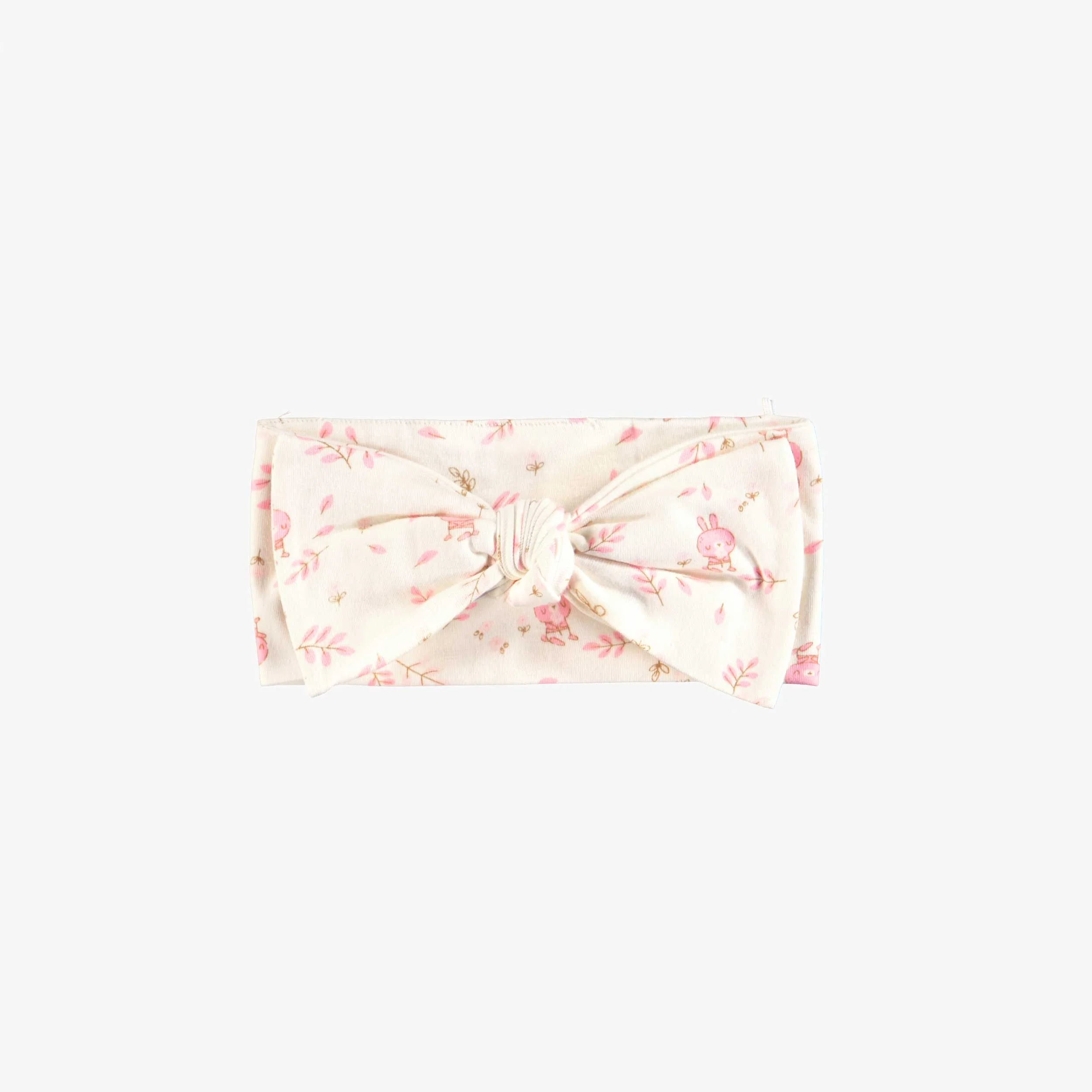 L’ensemble robe et bandeau crème avec motifs, naissance - Image 5