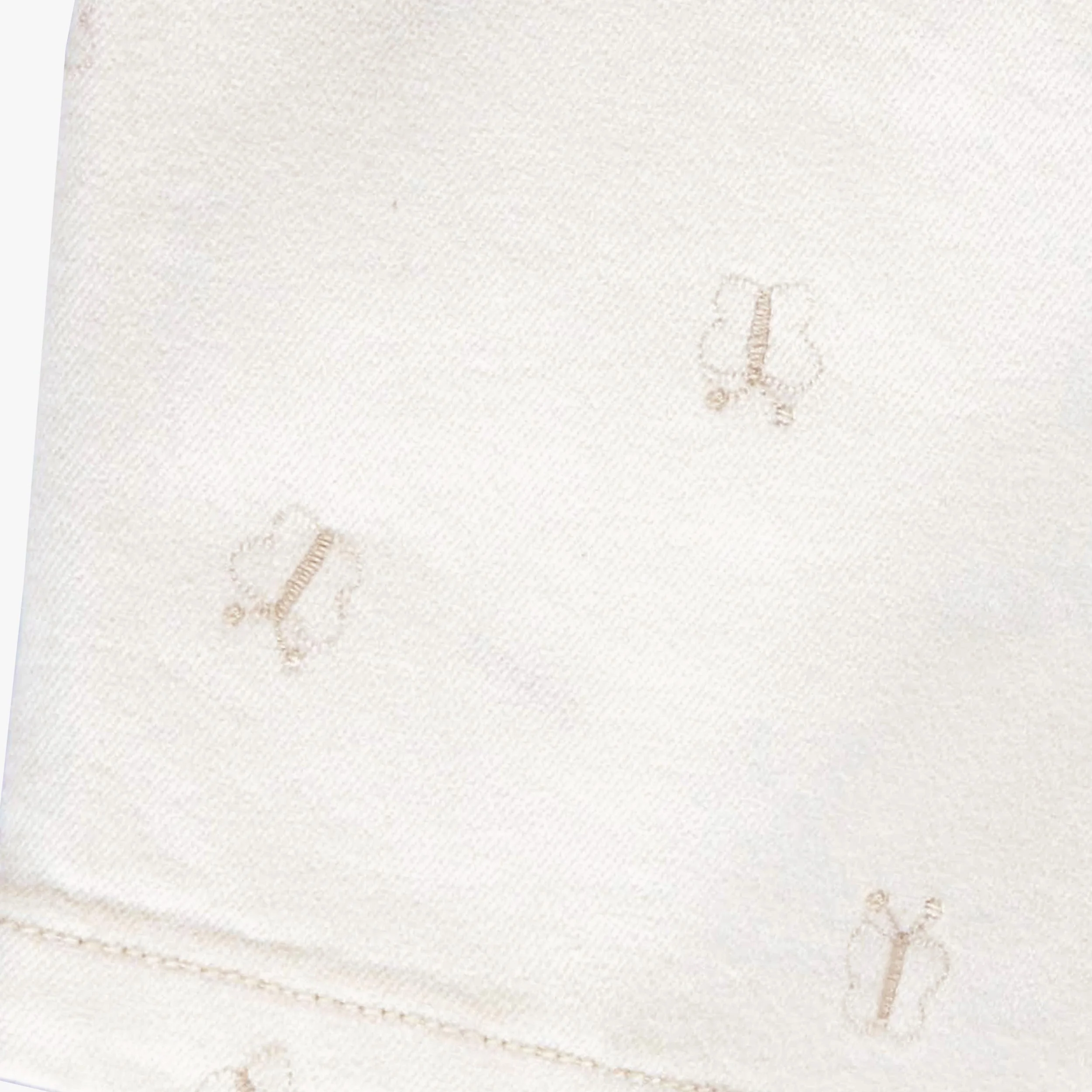 Jean crème avec broderies de papillons, bébé - Image 3