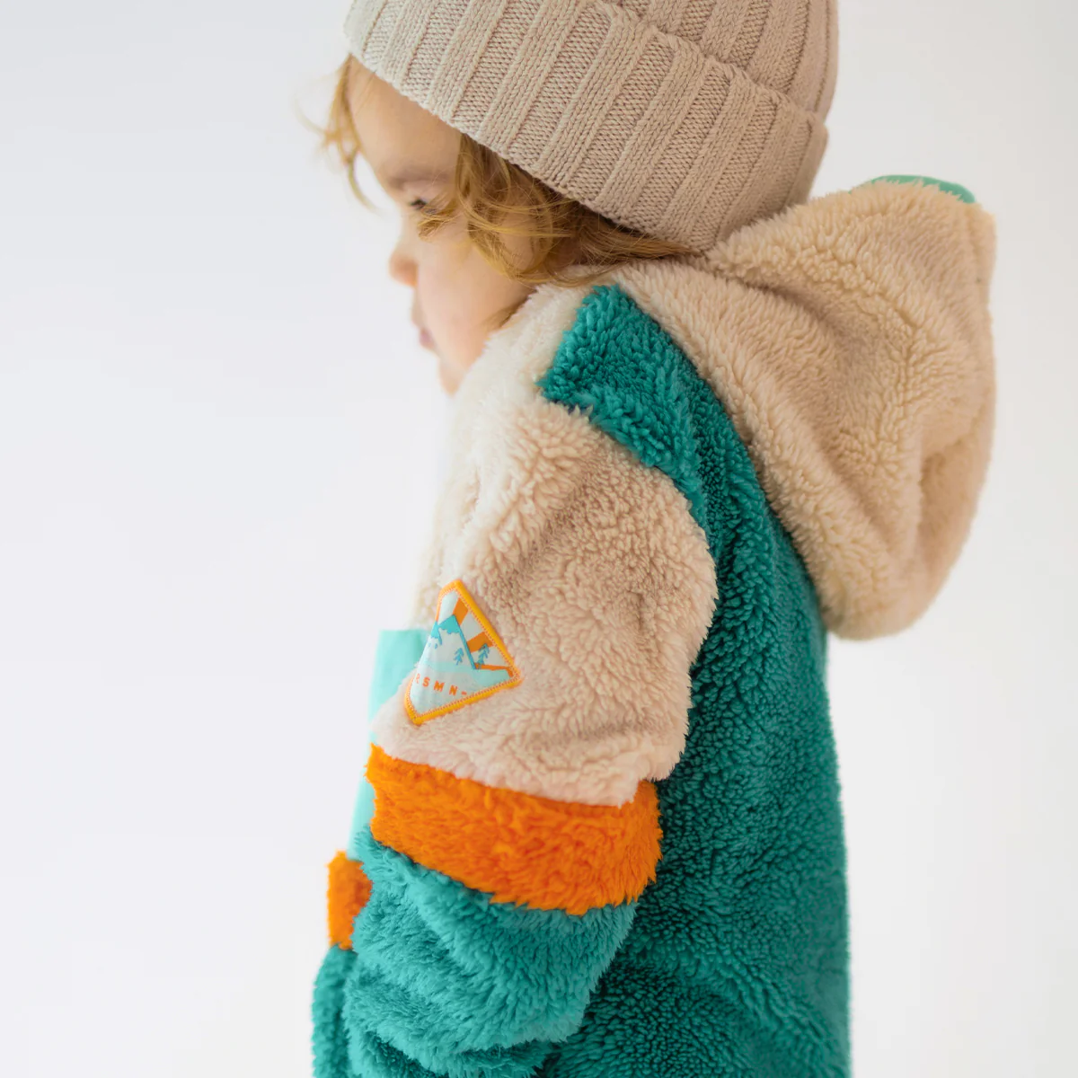Veste en peluche blocs de couleur, bébé - Image 4