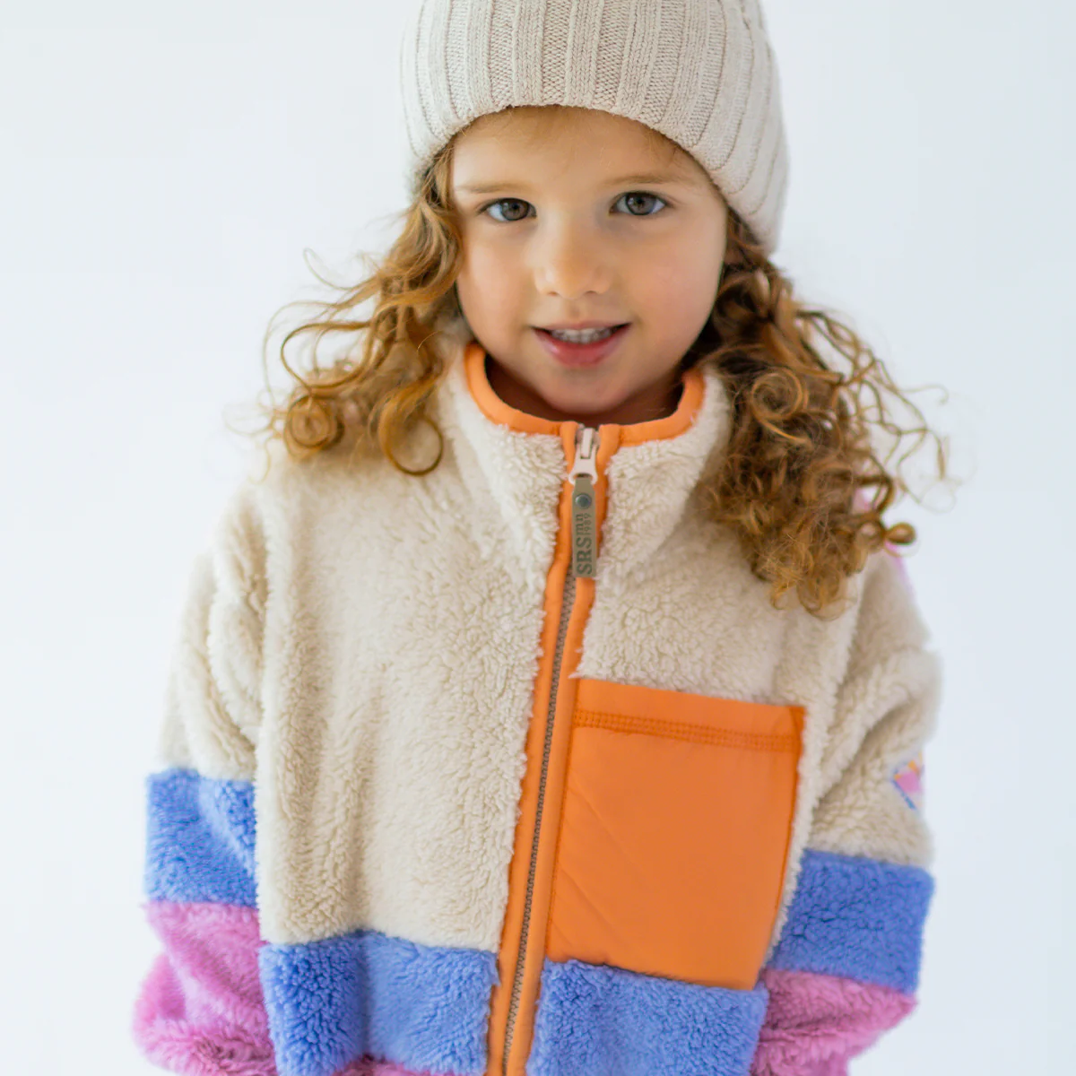 Veste en peluche blocs de couleur, enfant - Image 4